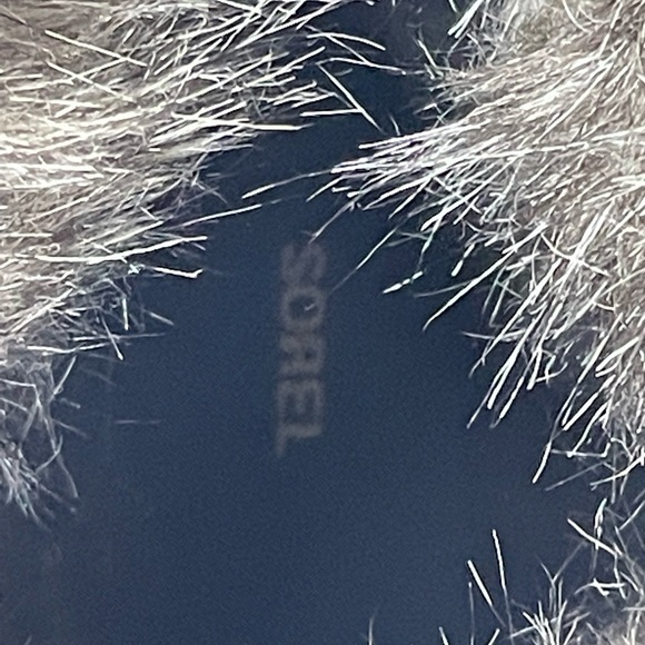 SOREL boots leather fur lined Tofino II waterproof sz 6 EU 37 black canv… - Picture 9 of 11